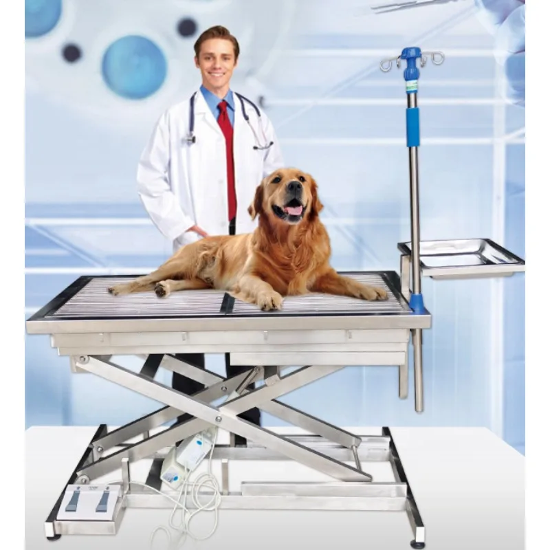 2026 Vet Clinic Stainless Steel Hydraulic/Electric Lifting Animal Surgery Table Surgical Veterinary Pet Operation Table