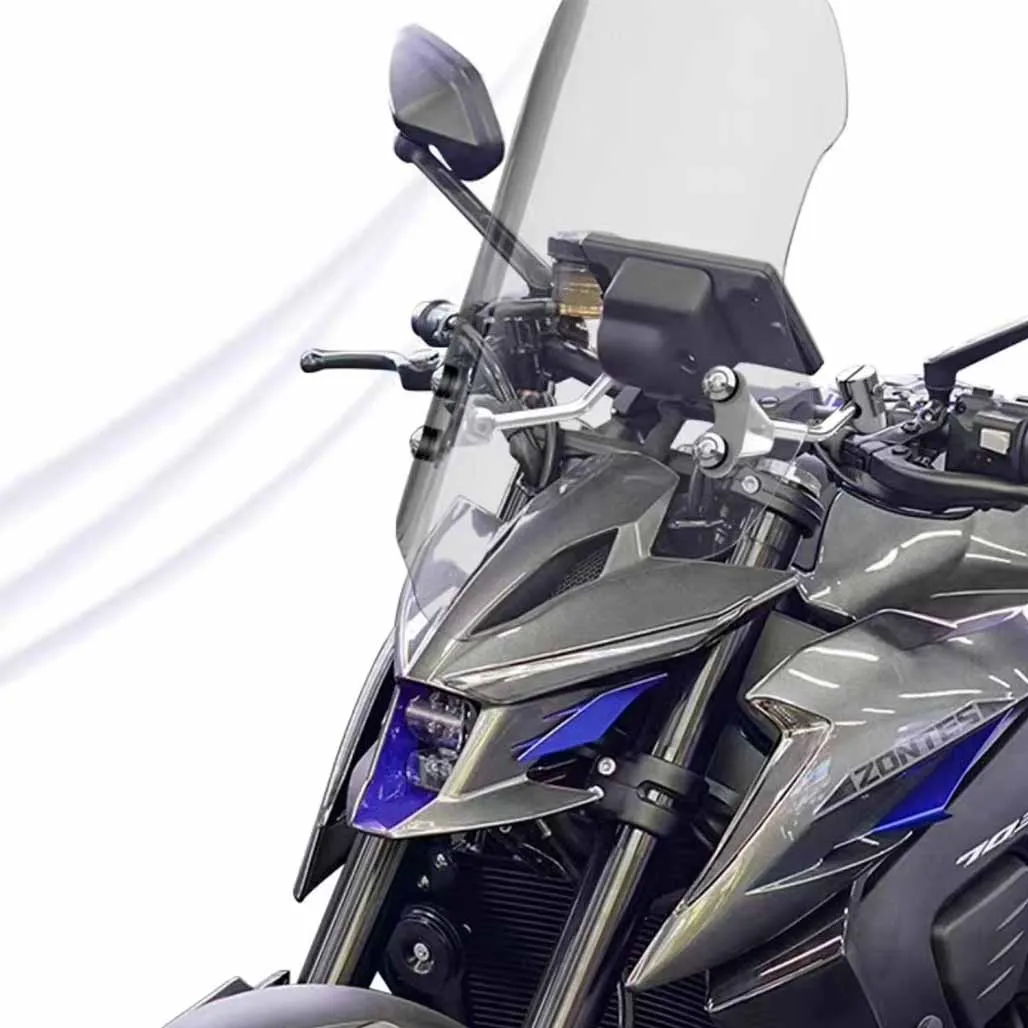ZONTES 703R 703 R refitted the front windshield transparent breast protector, windshield and rain shield fittings.