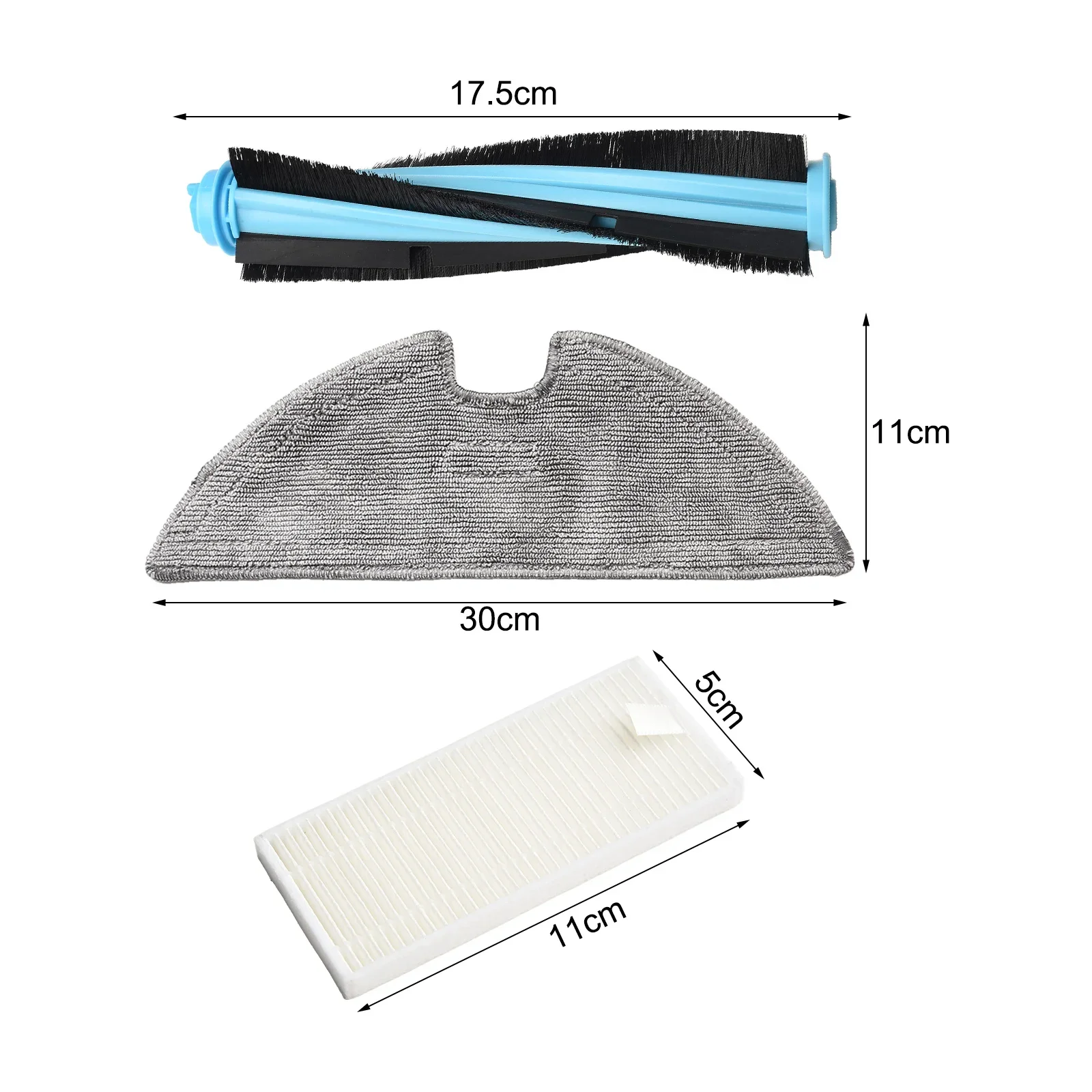 

Enhanced Cleaning Performance Main Roller Side Brush Filter Mop Cloth Set for RoboVac L35 For Hybrid Robot Vacuum