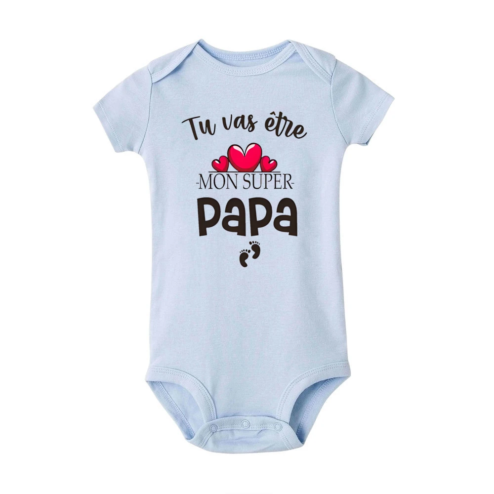 You Are Going To Be A Super Dad Printed Baby Bodysuit Romper Pregnancy Announcement Clothes Infant Short Sleeve Bodysuit Clothes — zdjęcie 5
