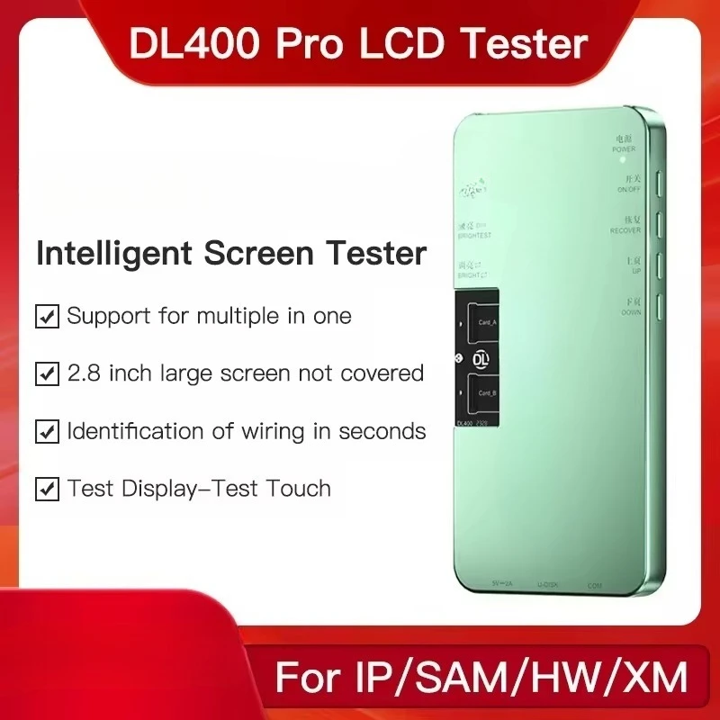 DL400 Pro LCD Screen Tester for iPhone 6 7 8 X XS 11 12 13 14 15 Pro Max Display Touch Function Testing Mobile Phone Repair Tool