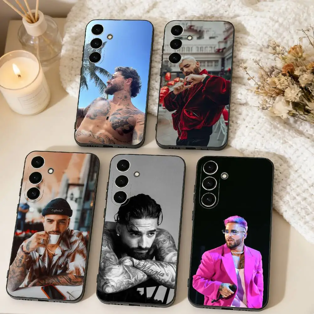 

M-Maluma H-Hawai latin pop Phone Case For Samsung Galaxy A73,A72,A71,A70,A53,A52,A51,Soft Silicone Black Cover
