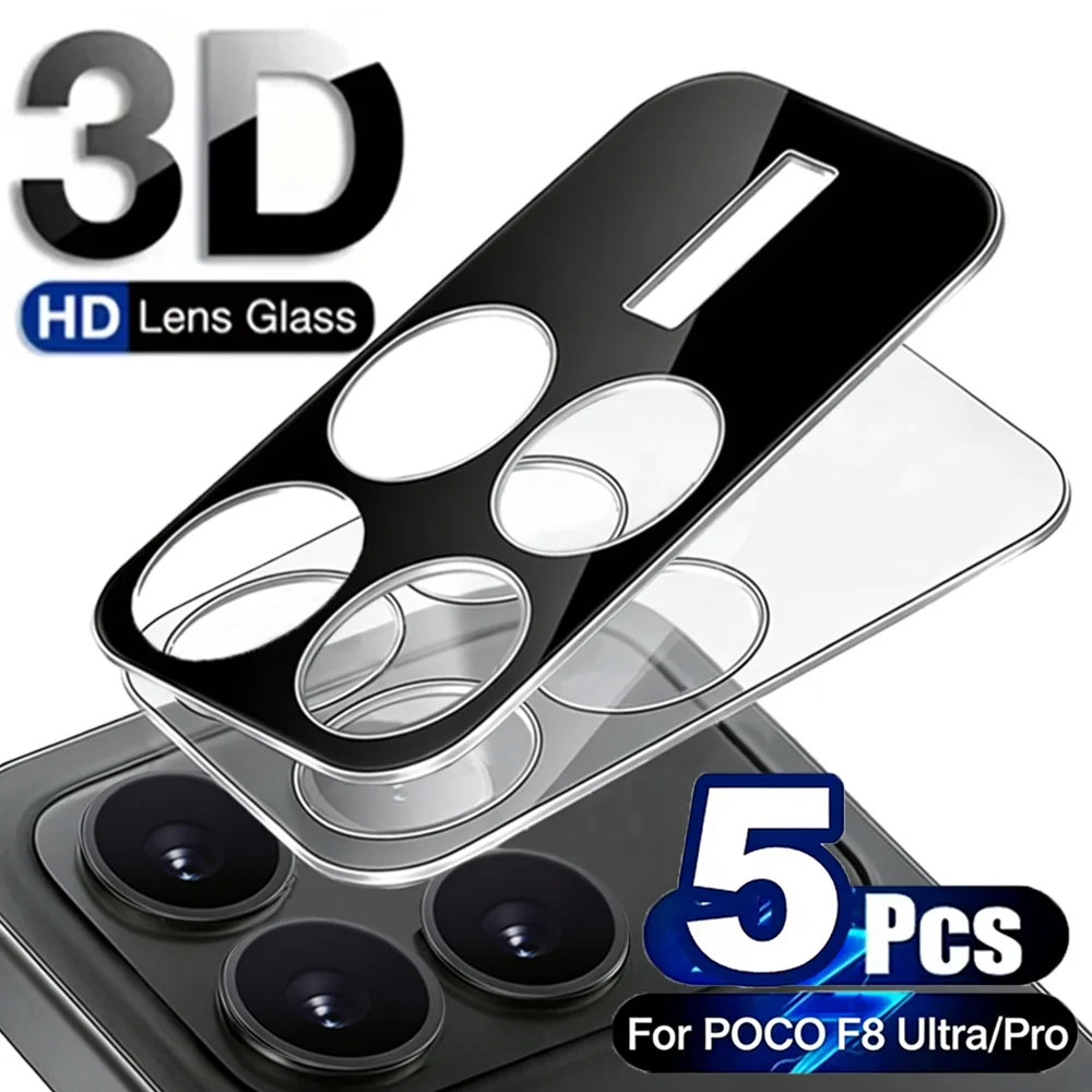 

1-5 шт. Защитная пленка из закаленного стекла для Xiaomi Poco F8 Ultra/Pro, твердость 9H, защита от царапин, пленка для задней камеры Mi Poco F8Pro