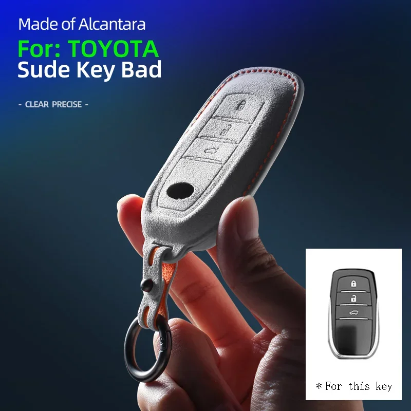 Alcantara Leather 3D Car Key Case For Toyota Kia Honda Nissan Mitsubishi Suzuki Subaru Citroen Audi Mercedes Ford Opel Iveco