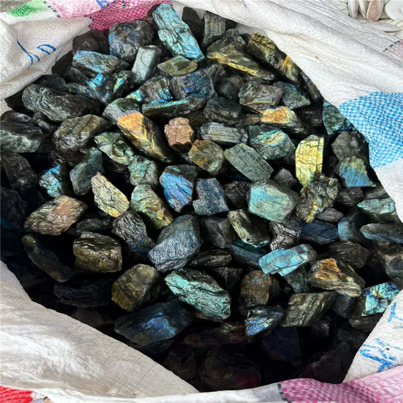 1000g Natural Labradorite Rough Gem Mineral Reiki Healing Moon Stone Fish Tank Landscape Crystal Raw Stone for DIY Home Decor
