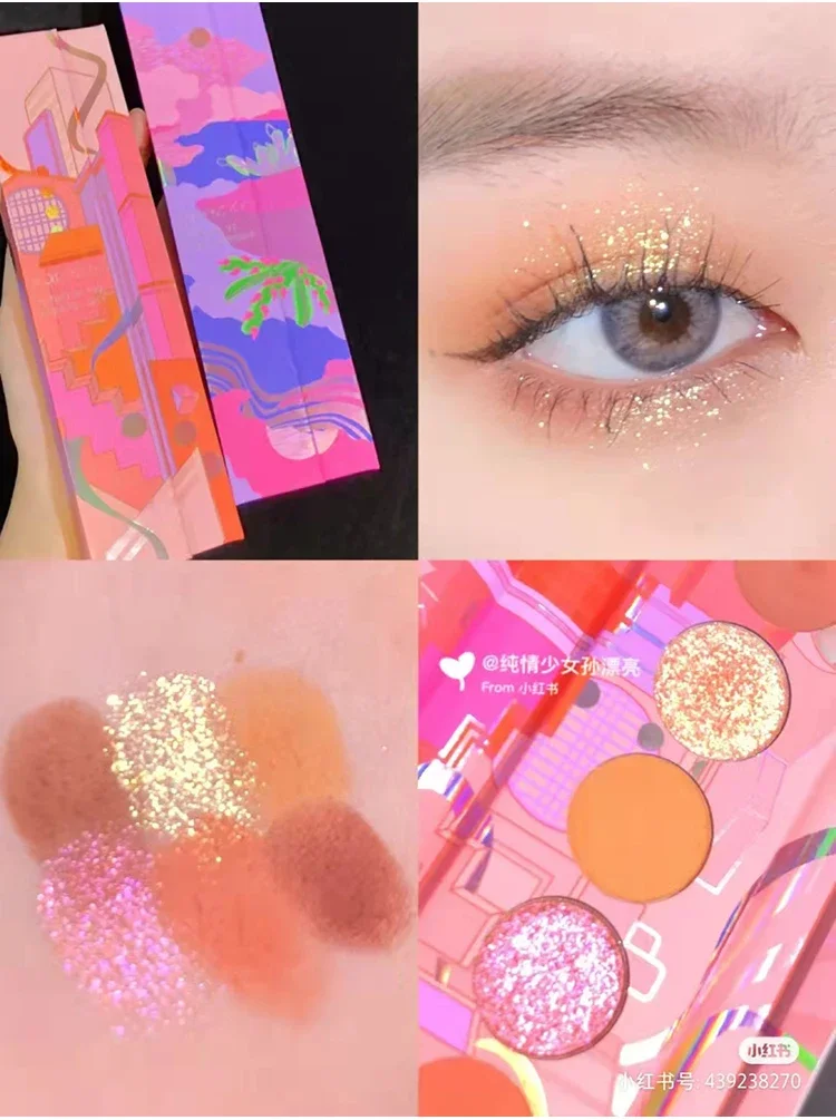 KALEIDOS Chameleon Eyeshadow Palette Smoky Eyes Makeup Glitter Shimmer Long Lasting Punk Style Eyeshadow Rare K-Beauty Cosmetics