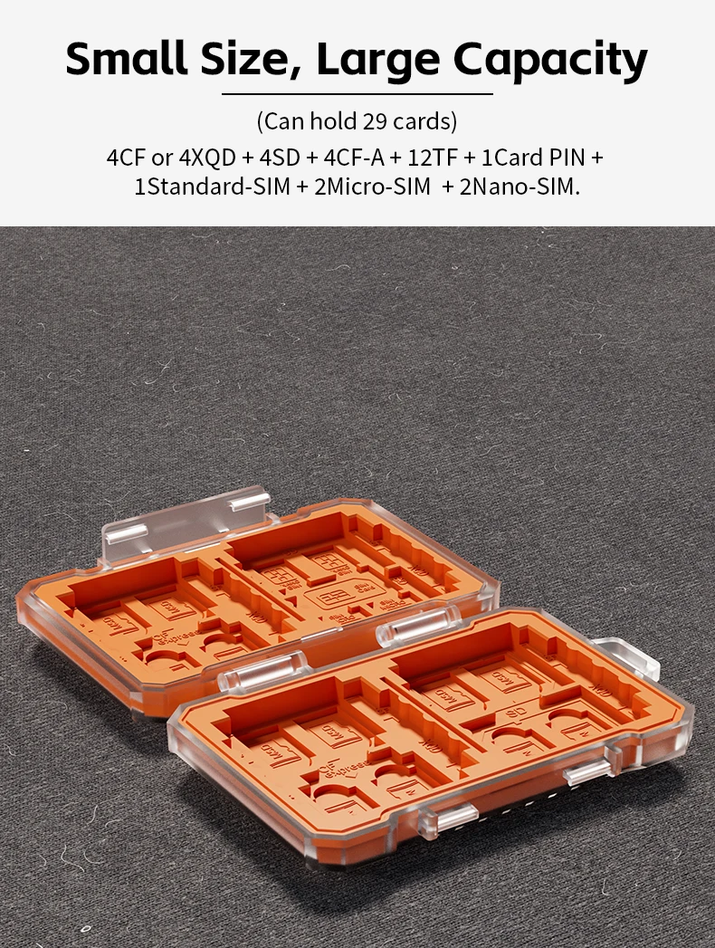 Kamera SD-Kartenhülle CFexpress B Aufbewahrung Wasserdichtes TF-Kartenetui Anti-Shock-Speicherkartenhüllen für CF SIM Fotografie Zubehör – Detail 7