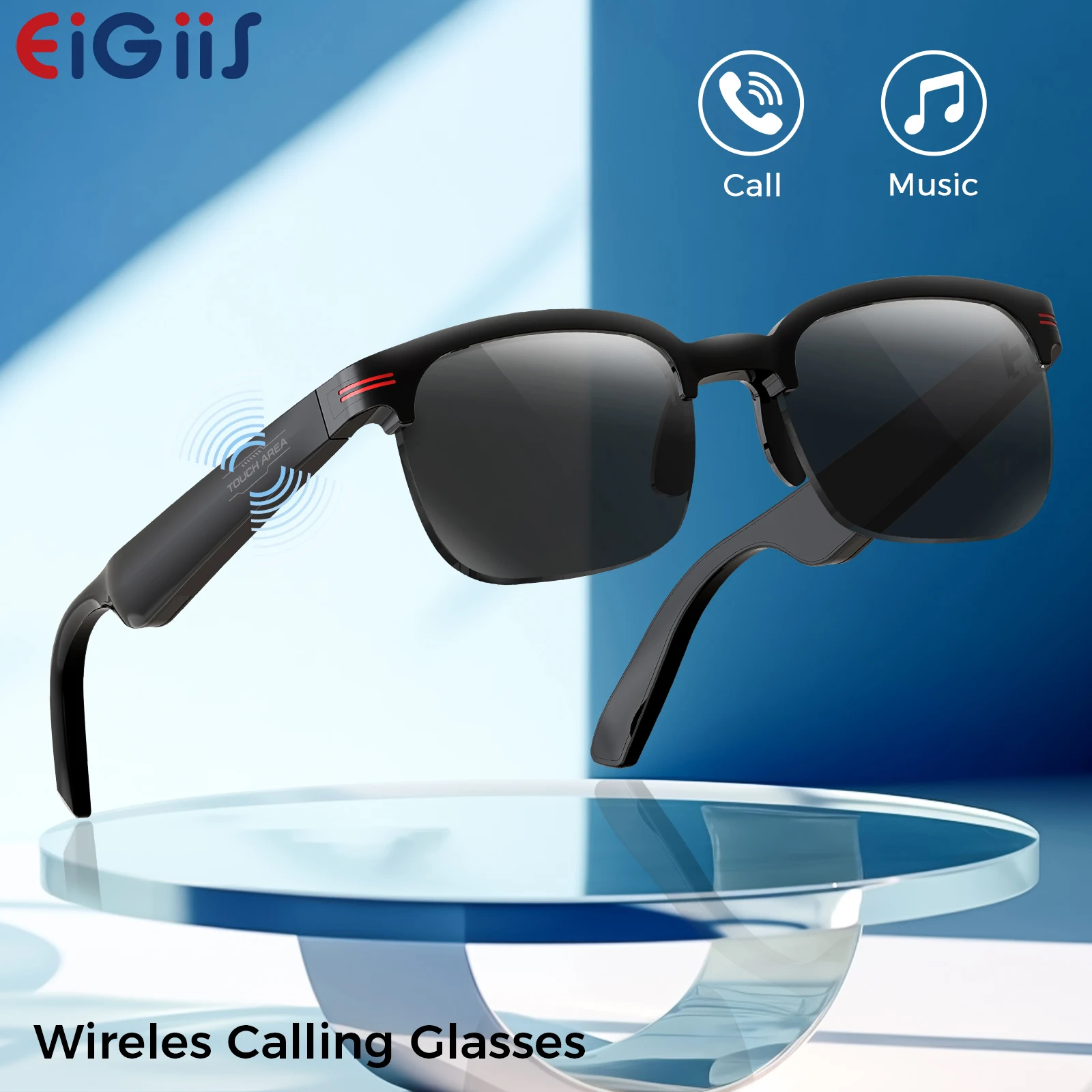 EIGIIS 2525, новые умные очки для мужчин и женщин, Bluetooth-очки, можно ответать/контроль вызовов, музыка, поляризационные солнцезащитные очки с защитой от ультрафиолета