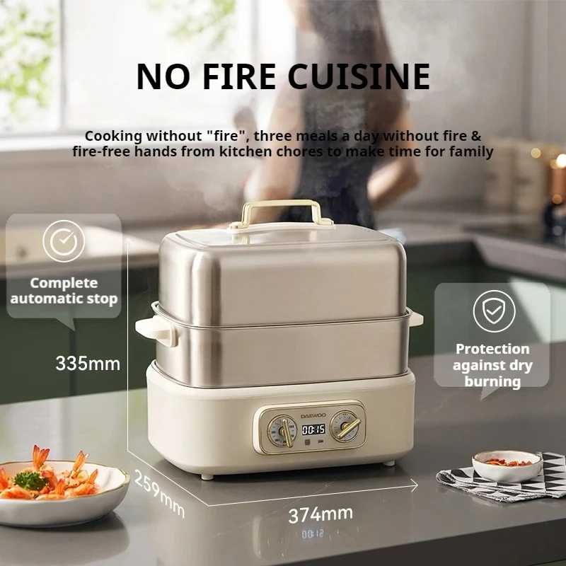 Electric Steamer S30 Double-layer 18 Liter Household Multifunctional Reservation Steaming and Stewing Ele