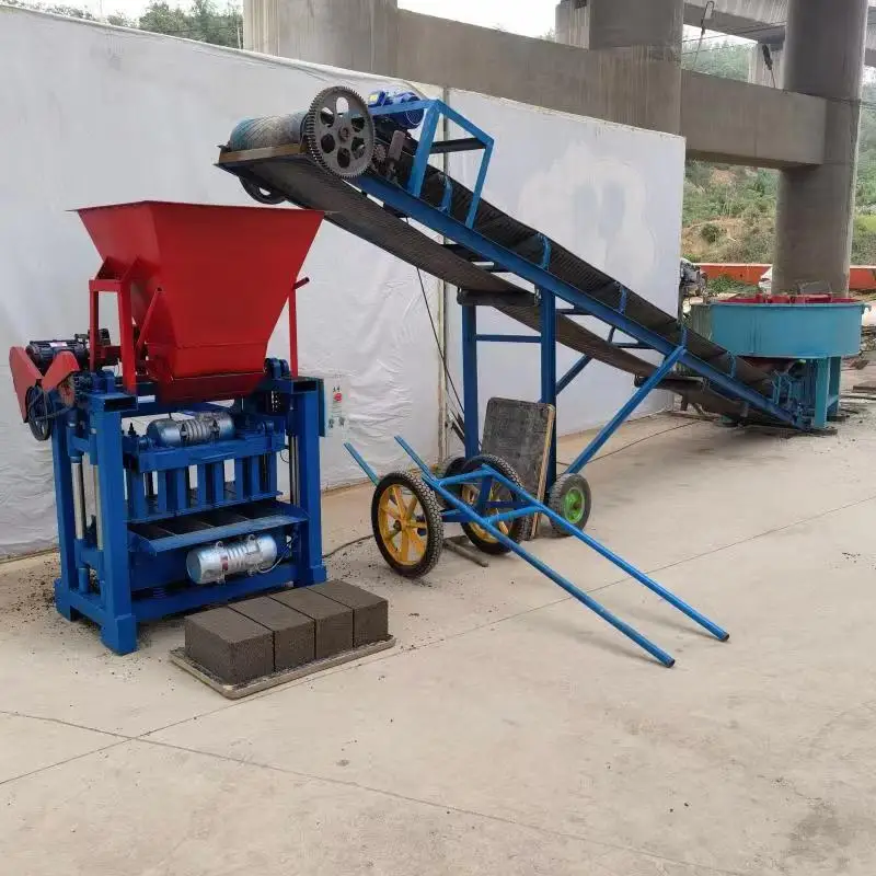 Semi Automatic Electric Clay Interlocking Brick Making Machine Ideas for Small Business Machines