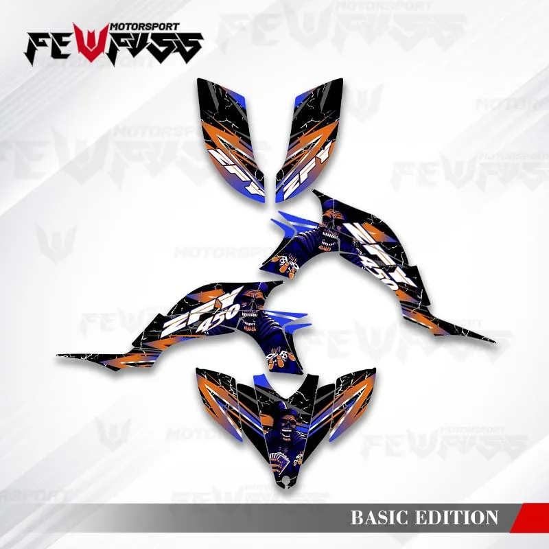 

Графические наклейки Fewfuss, наклейки для мотоцикла, фон на заказ для 2004, 2005, 2006, 2007, 2008, YFZ450R ATV