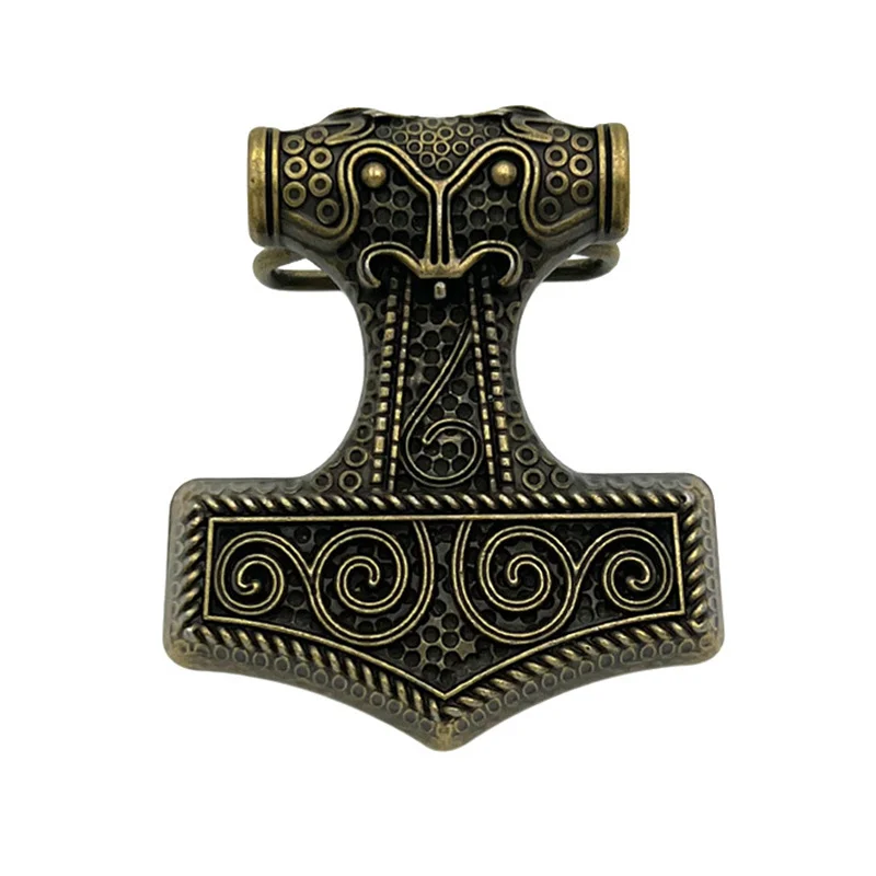 Fibbia per cintura Viking Thor's Hammer in stile occidentale europeo e americano