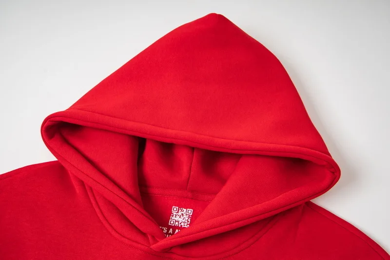 جودة عالية، الكثير من ملابس SYRUP الرائعة، بلوفرات مطبوعة بأحرف سوداء، بلوزات من الصوف مع قلنسوة للرجال #2