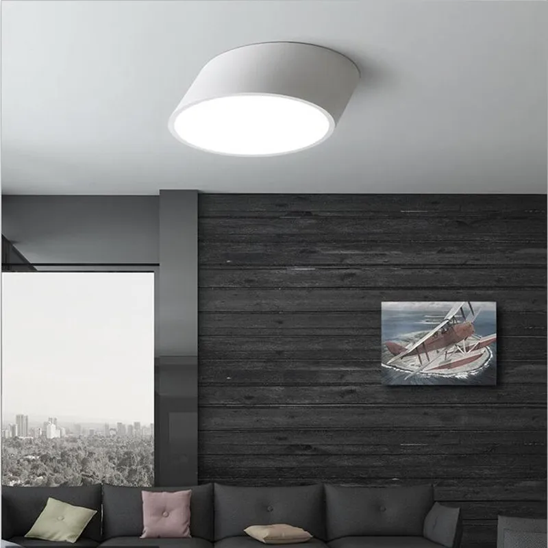 Modern Ceiling light LED lamp diameter 25cm iron baked paint body Acrylic faceplate panel for Bedroom LED light fixture