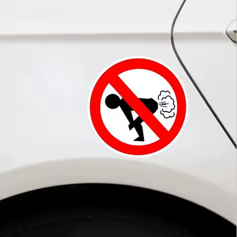 Interesting No Farting Car Sticker Funny Ass PET Decal Car Styling Auto Decors