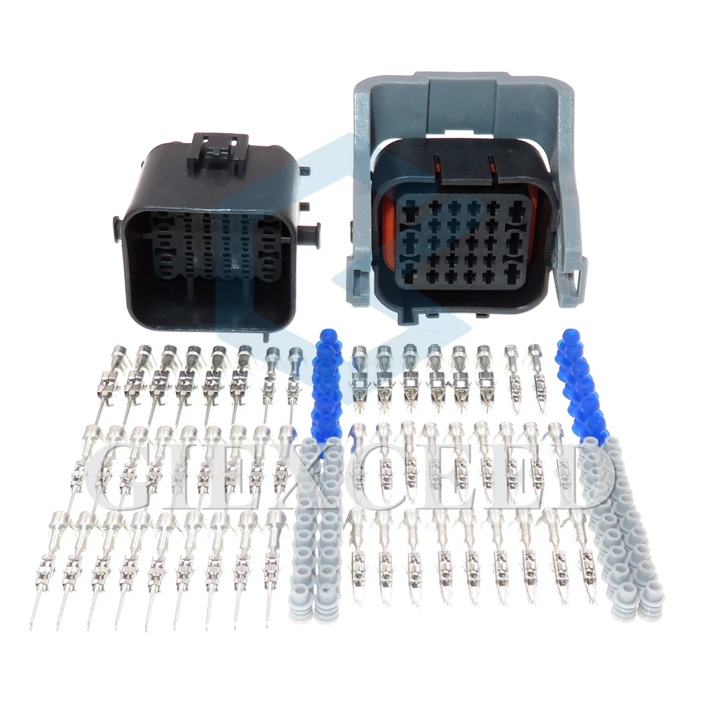 

1 Set 26 Pin 1897013-2 Automotive Waterproof Sealed Male and Female Docking Socket 1897009-2 Car AC Assembly Wire Connector