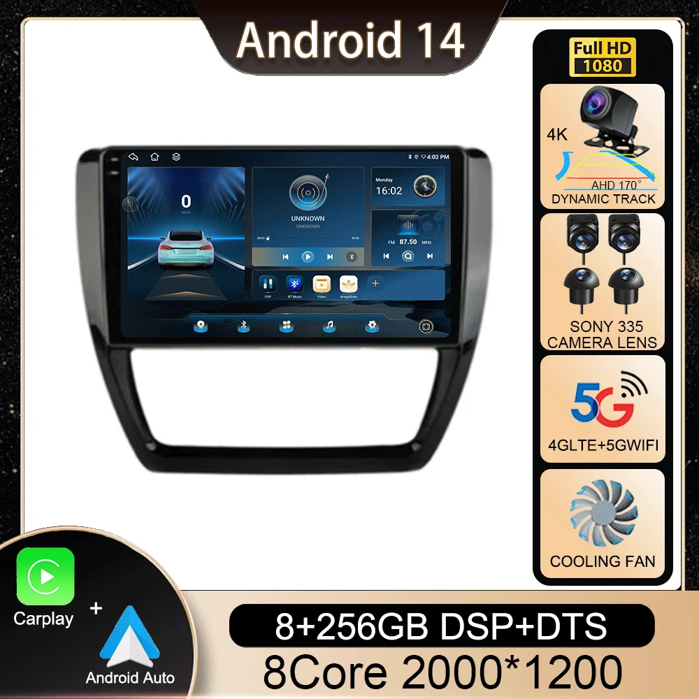 

Android 14 Carplay Auto Car Radio For Volkswagen VW Sagitar Jetta 6 Bora 2011-2018 2Din Multimedia Player Stereo DVD Head Unit