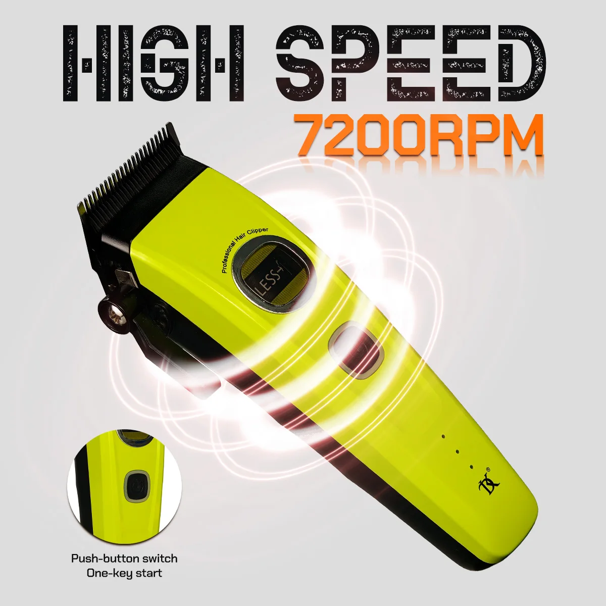 Professional Hair Clipper DKBAG 7500RPM External Rotor Brushless Motor Barber DLC Echo Blade Base Charger Hair Trimmer for Man