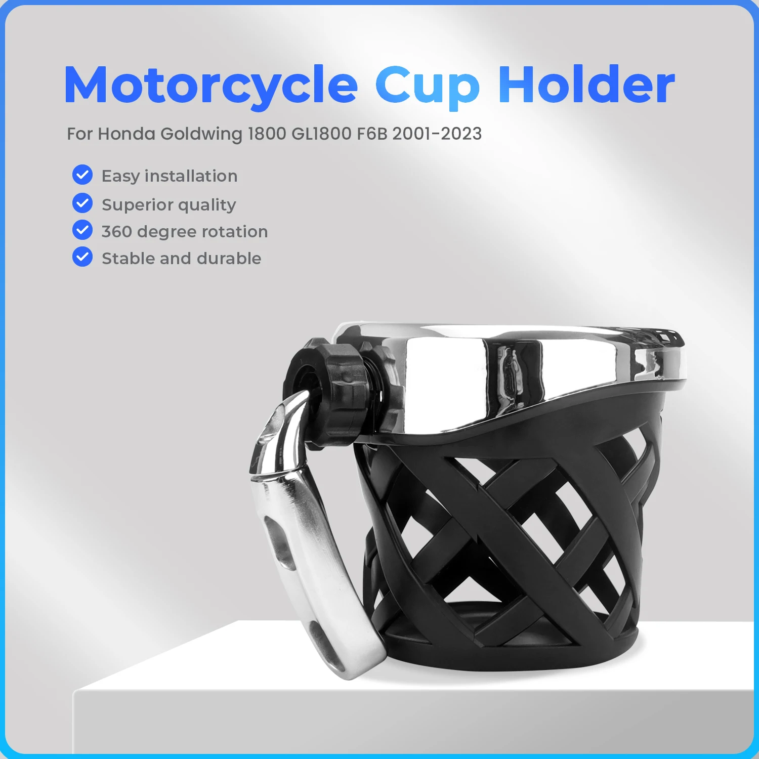 

Gold Wing Motorcycle Passenger Water Bottle Drinking Drink Cup Mesh Basket Holder Bracket For Honda Goldwing GL 1800 GL1800 F6B