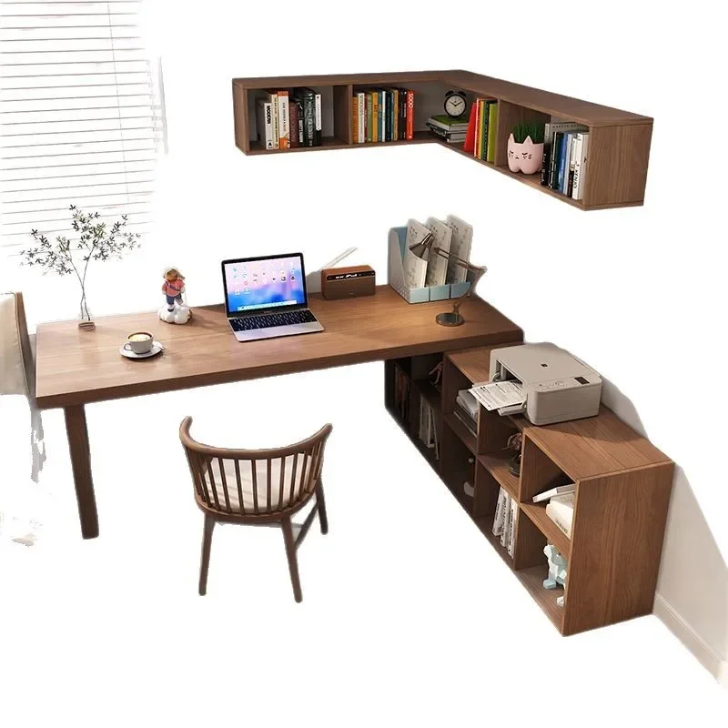 

New solid wood corner desk bookcase modern simple wall desk home desktop computer table bedside table