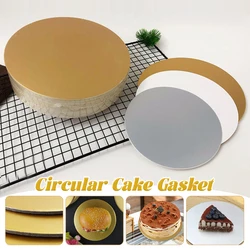 10Pcs Round Cake Boards Cardboard Golden Silver and White Round Cake Circles Disposable Paper Cupcake Dessert Tray