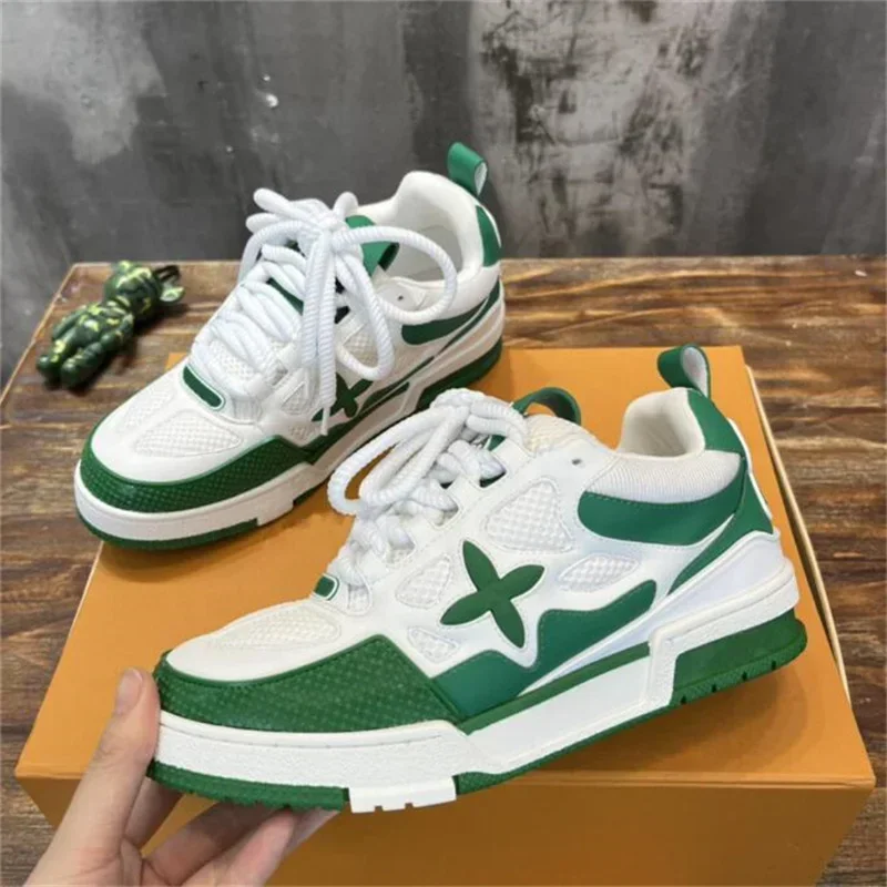 

Wholesale price Skate Sneakers Designer Trainer Sneaker Casual Runner Shoe Outdor Leather Flower Ruuing Fashion Classic Women Me