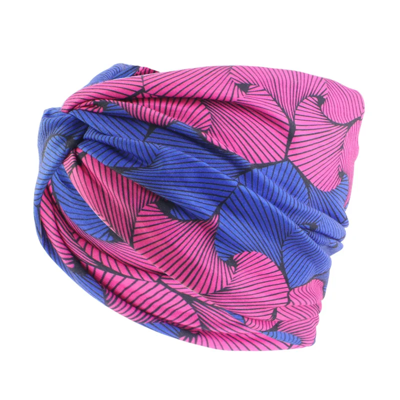 African Printed Twist Headband Women\'s Sports Elastic headwrap Hair Scarf Wide Stretch Hair Band Bandanas Hair Accessories