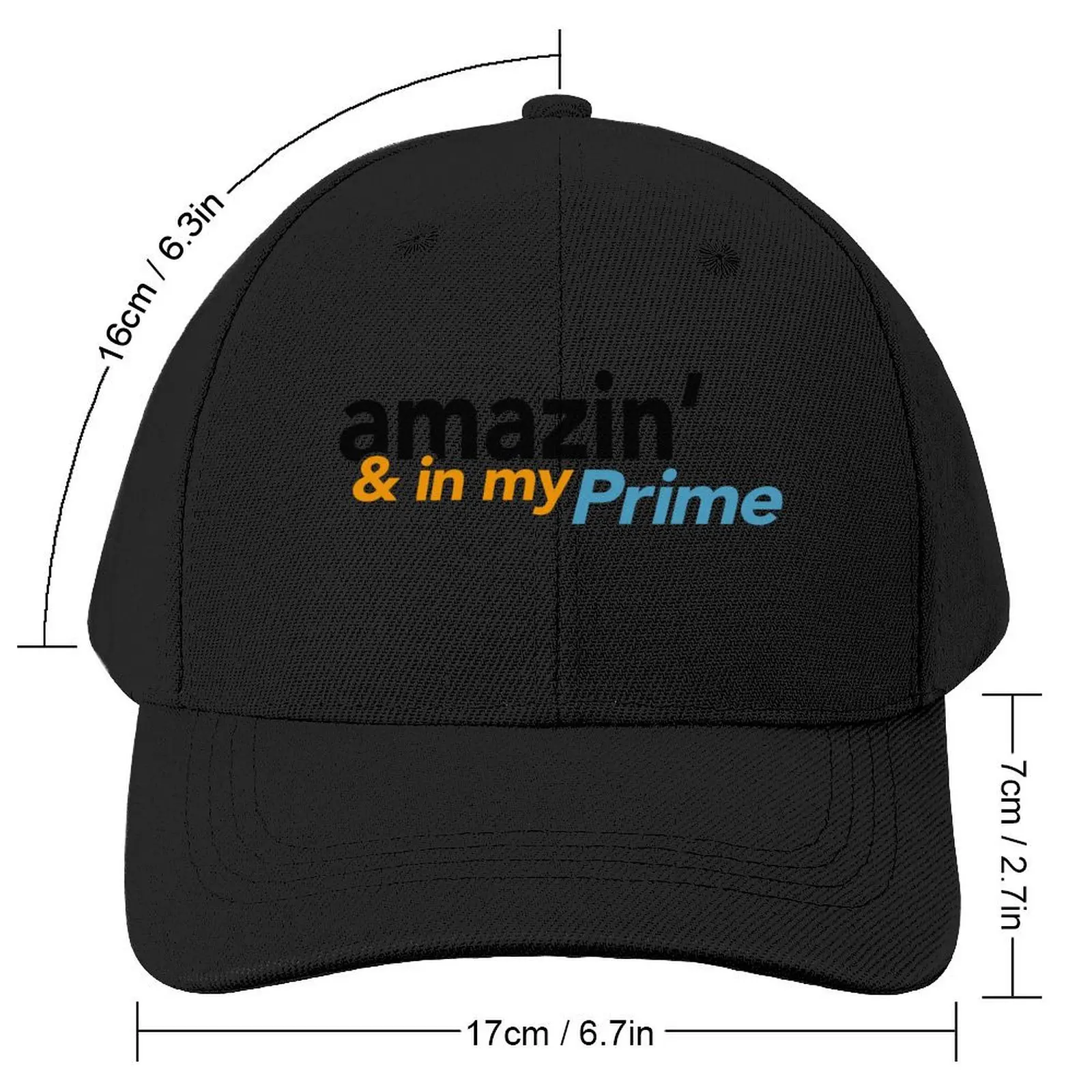 Amazin’ & in my Prime Baseball Cap party Hat Hat Man Luxury Luxury Man Hat Men's Hats Women's