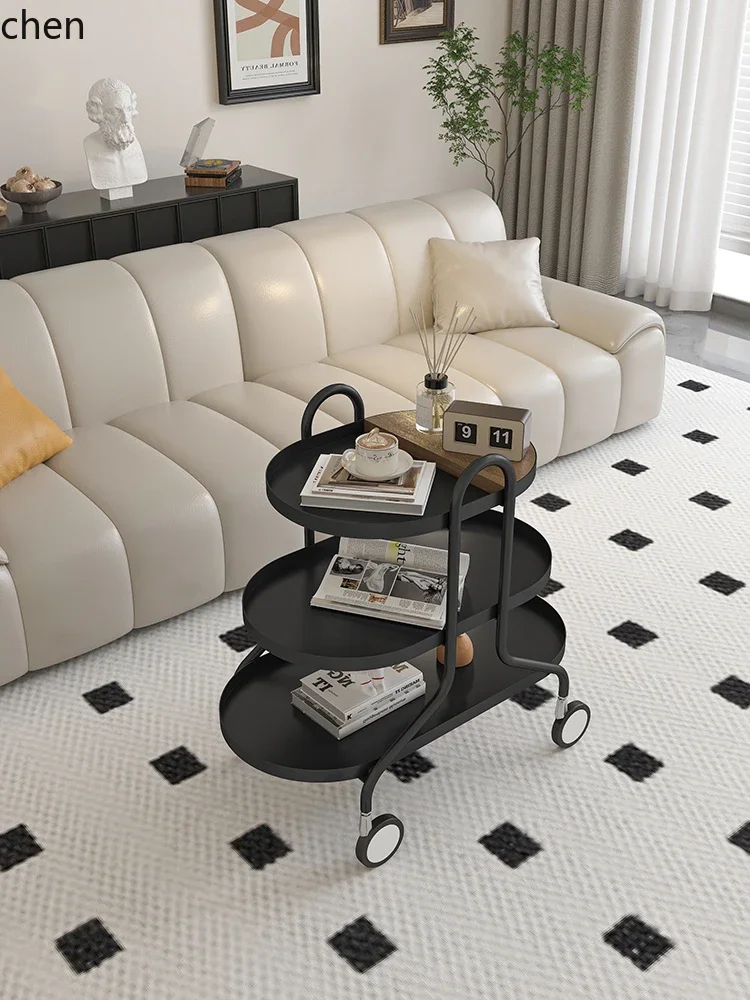 removable sofa side table modern simple living room coffee table bedside cart rack wrought iron small