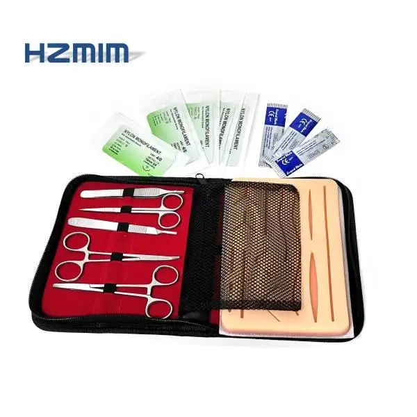 Complete Surgical Suture Practice Kit With Training Pads For Medical School & Science Education Made From Silicone