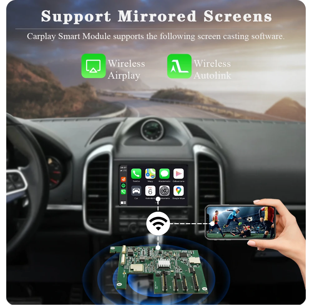 AUTOTOP Linux Wireless CarPlay Interface Box für Porsche PCM 3.1 2011-2016 Panamera Cayenne Cayman Macan Boxster (911 991 718) – Detail 8