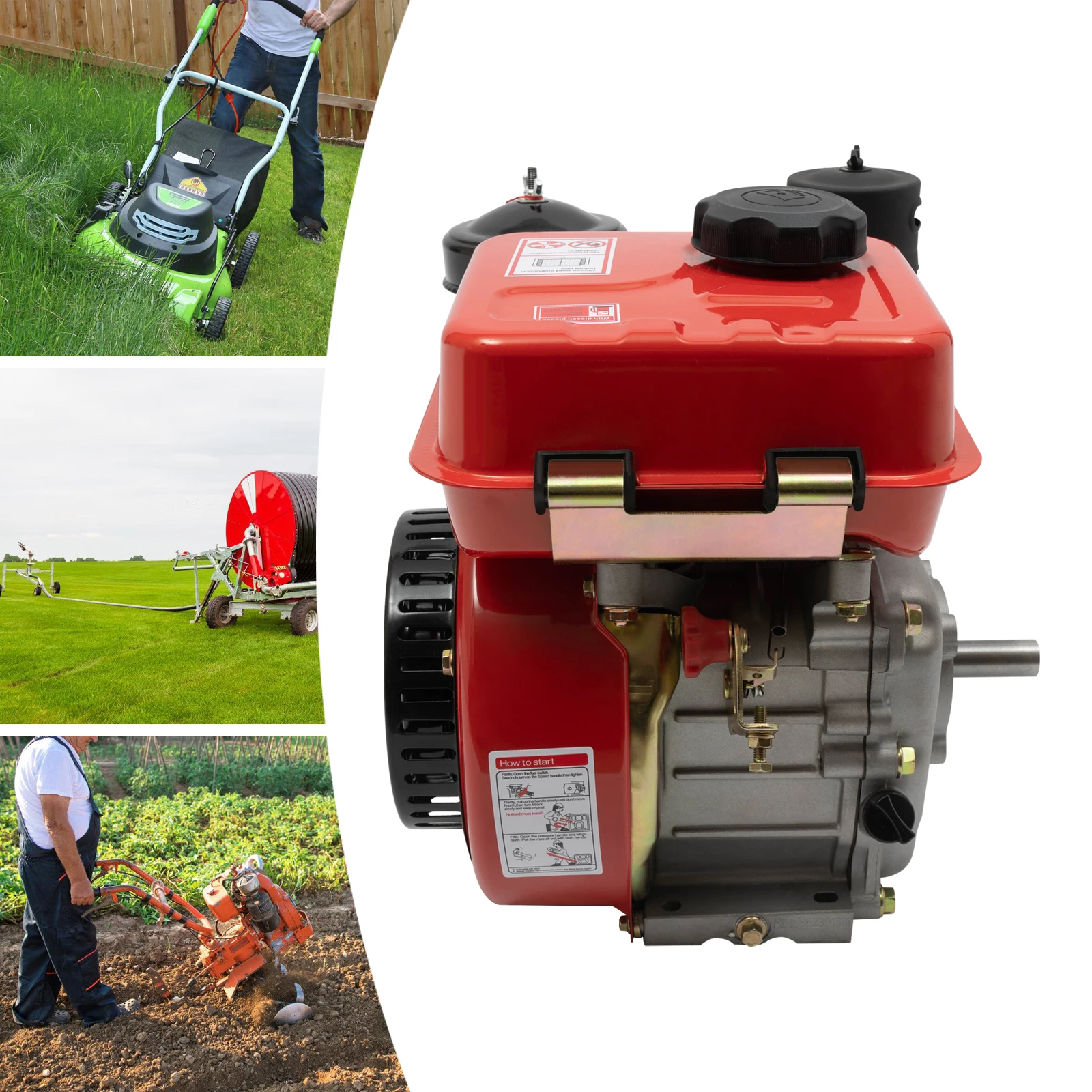 4 Stroke Diesel Engine 2.2KW 3HP Recoil Start Single Cylinder Diesel Motor for Go Kart Mini Bike Log Splitter