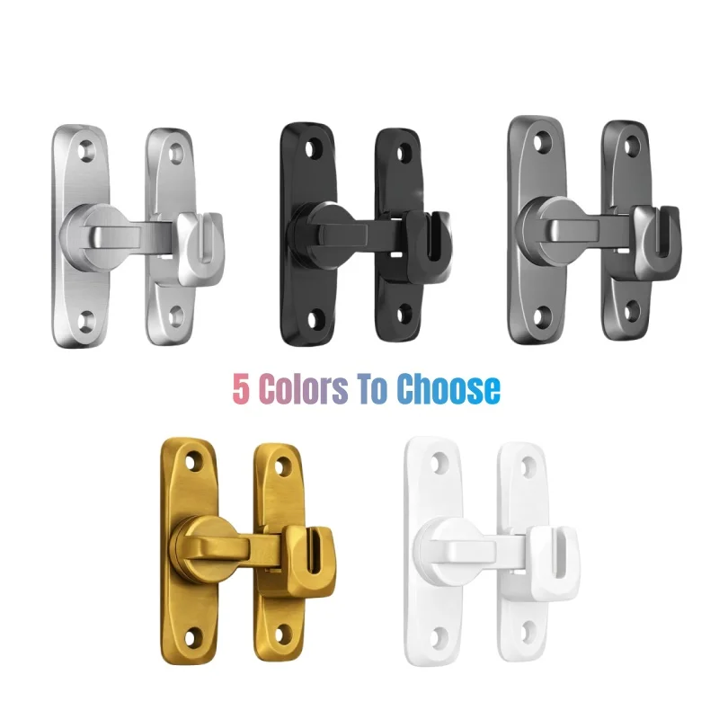 90/180 Degree Barn Door Lock, Left & Right Universal Flip Locks, Anti-theft Door Buckle, Gate Latch Hardware for Home Security