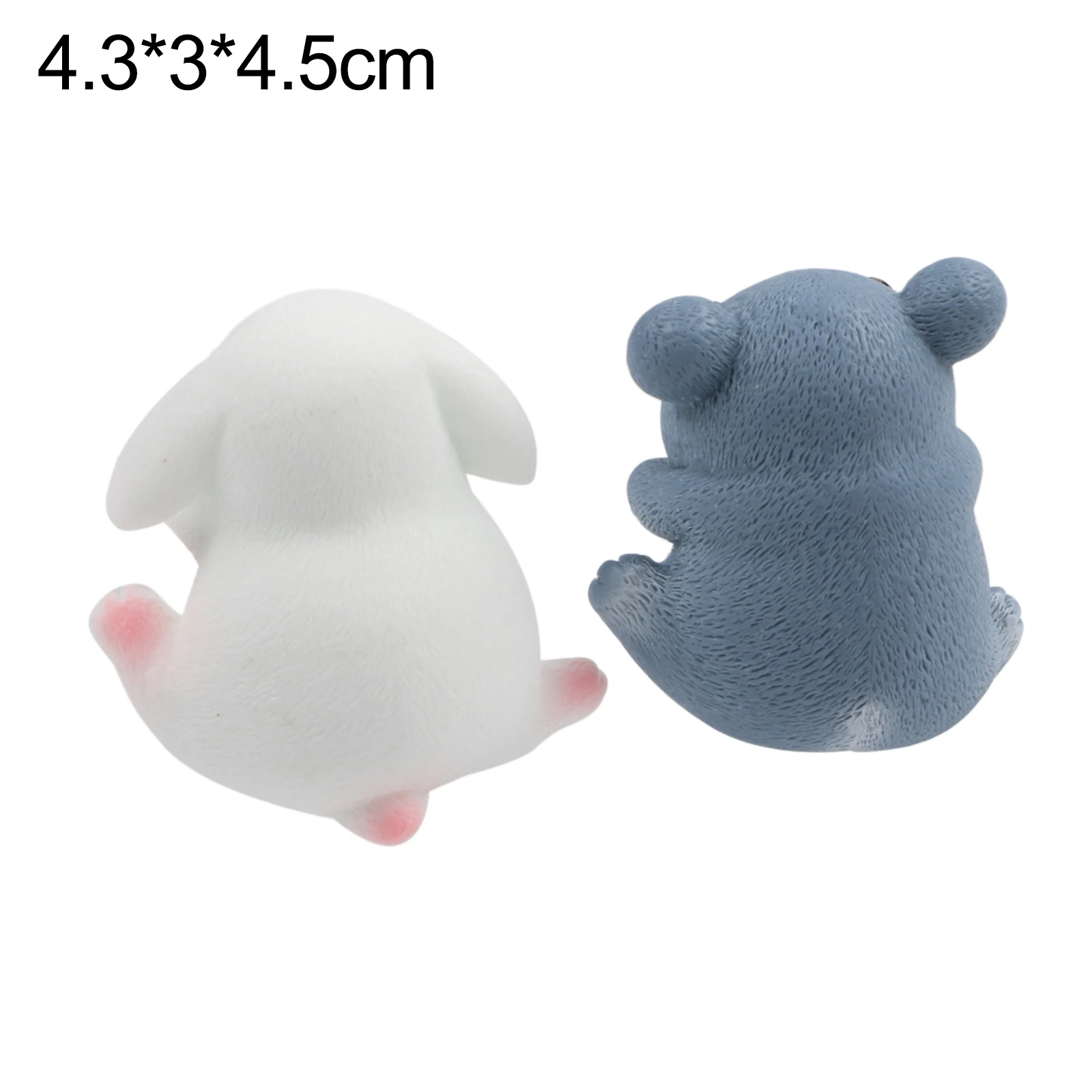 6PCS Resin Animal Ornaments for Monitor Side Edges and Flat Desk Areas with Functional Corner Geometry for Secure Positioning