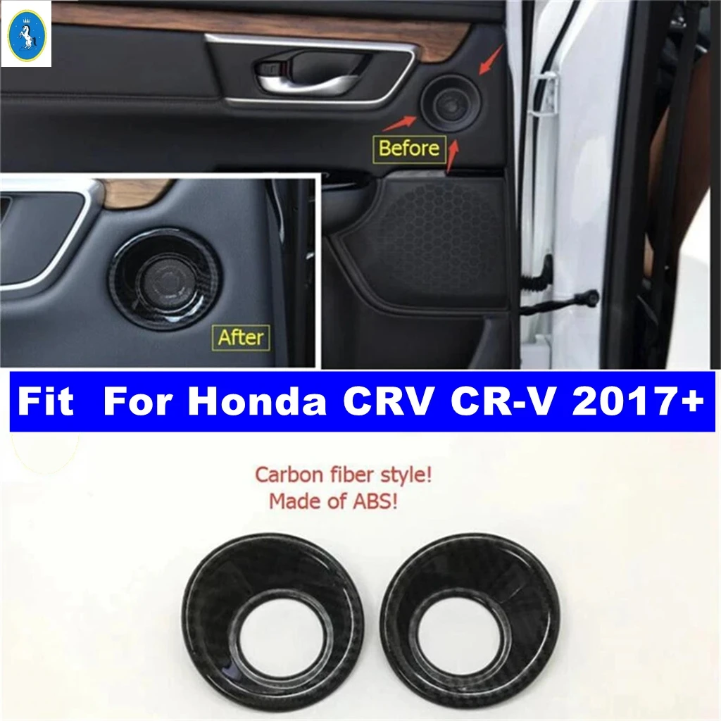 

Car Rear Door Stereo Speaker Audio Loudspeaker Sound Decor Ring Cover Trim Accessories For Honda CRV CR-V 2017 2018 2019 2020