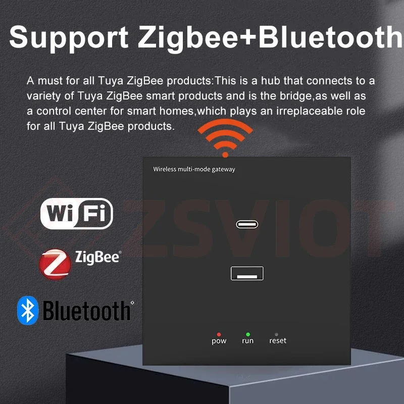 Tuya zigbeeマルチモードウォールゲートウェイハブ、スマートホーム、wifiブリッジ、Bluetoothメッシュ、ライフリモコン、alexa、Googleで動作