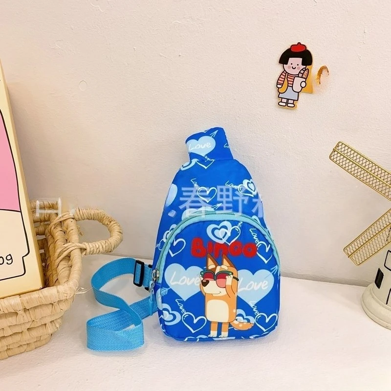 

Милый голубой и бинго аниме фигурка с принтом мультфильм Mnin рюкзак сумка через плечо сумка подарок на день рождения