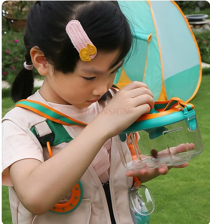 Insect observation box, children's magnifying glass, telescope capture net, boy outdoor exploration toy, biological collector