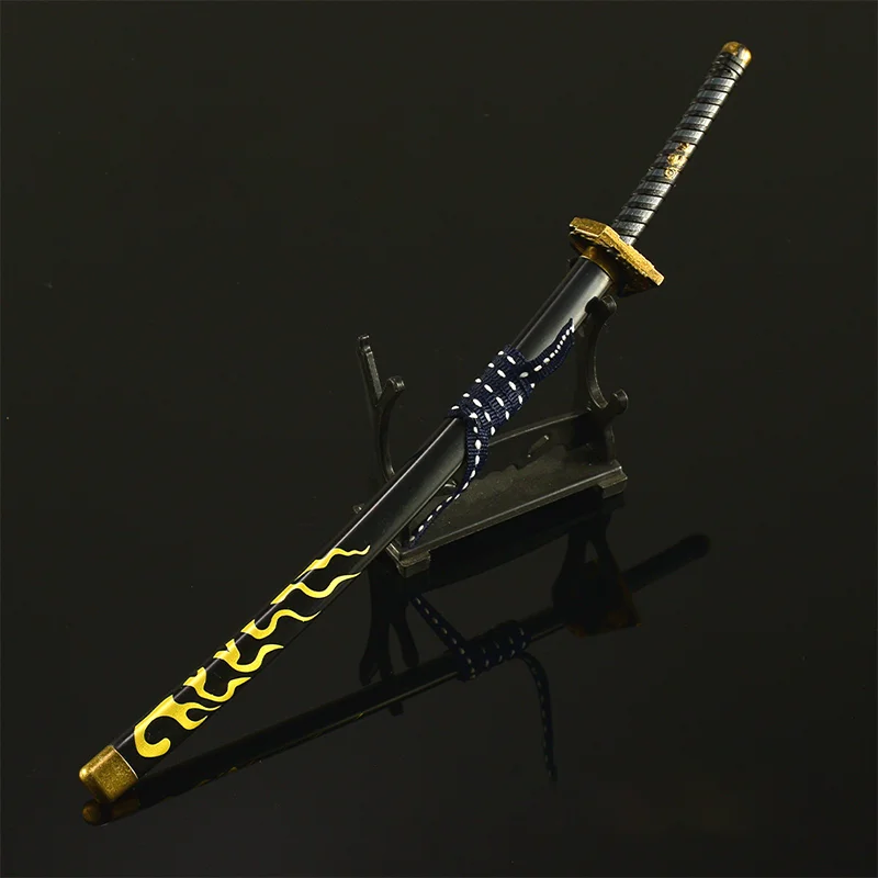 26 cm Tsushima fantôme jeu Katana jouet modèle tout en métal jouet épée couteau gainé Collections ornement japonais samouraï épée