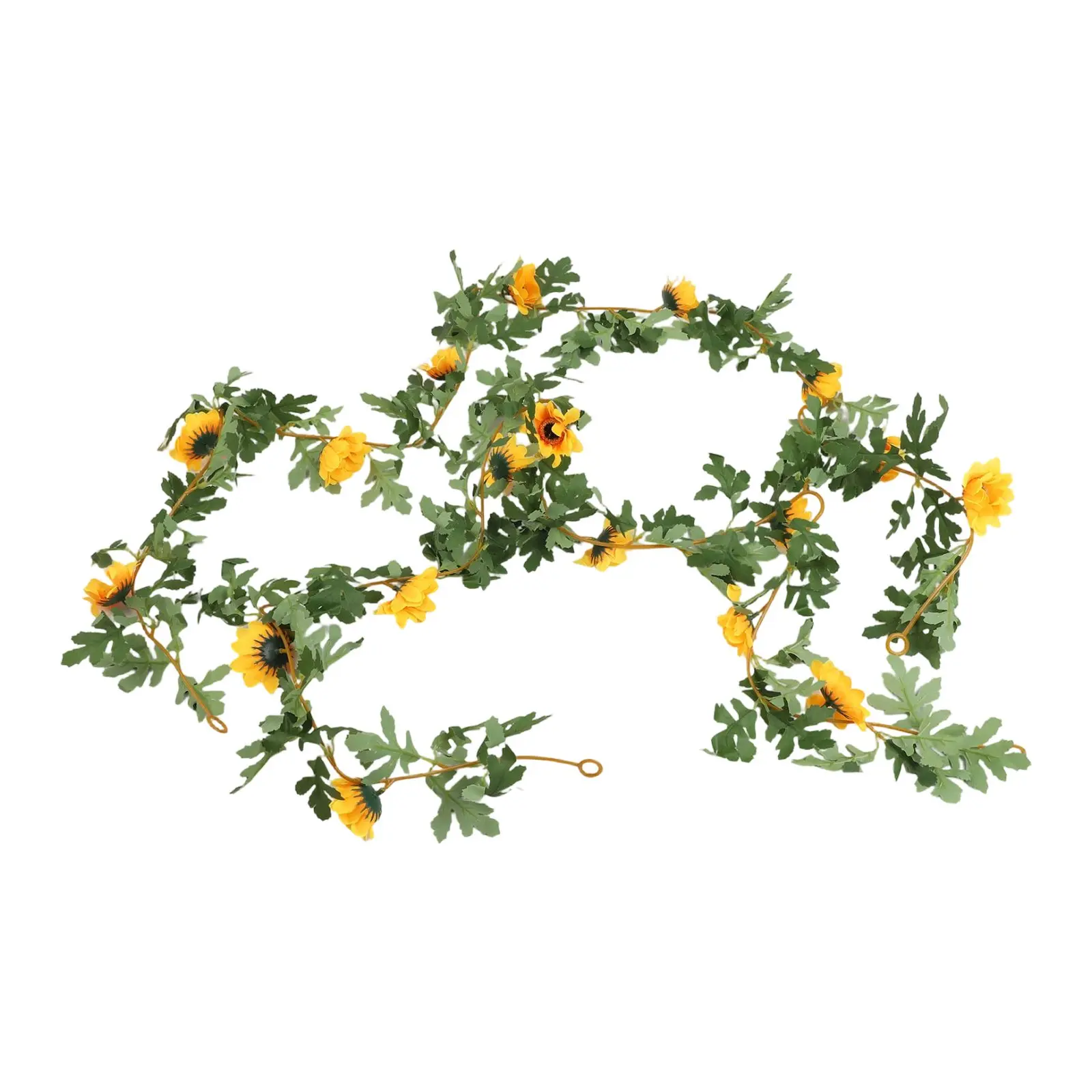 Artificial Sunflower Vine Garland 2 Pcs 175cm Long Floral Decoration for Walls Archways Centerpieces and Event Styling