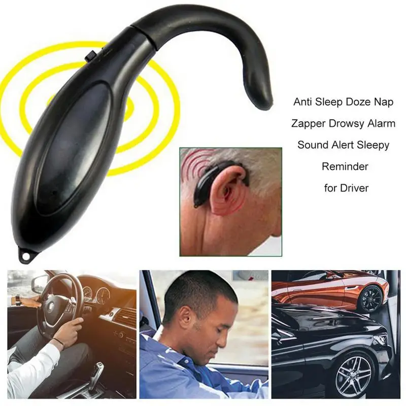 Car Driver Sleepy Reminder AntiSleep Road Safety Warning Nap Zapper Dolphin Type Ear Mounted Driving Alarm Road Safe Accessories