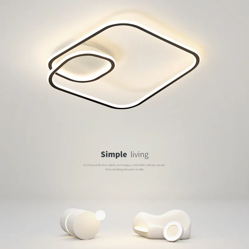 Plafonnier LED au Design Minimaliste Moderne, Éclairage d'Nik, Luminaire Décoratif de Plafond, Idéal pour une Salle à Manger ou une Chambre à Coucher