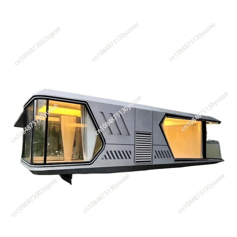 Miniature Modular Mobile Home Portable Capsule House Cabin Design Mezzanine Panel Container Park