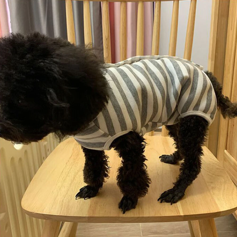 

Dog Surgery Recovery Suit Pure Cotton Pet Protective Coat Anti-Licking Bite Wound Healing Durable Fastening Easy Wear