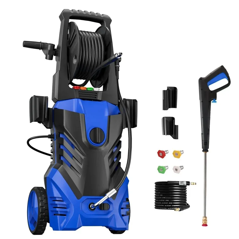 Electric Pressure Washer, 5000 Max PSI 3.2 GPM Power Washer Machine with Surface Cleaner Hose Reel,  Brush for Car/Patio