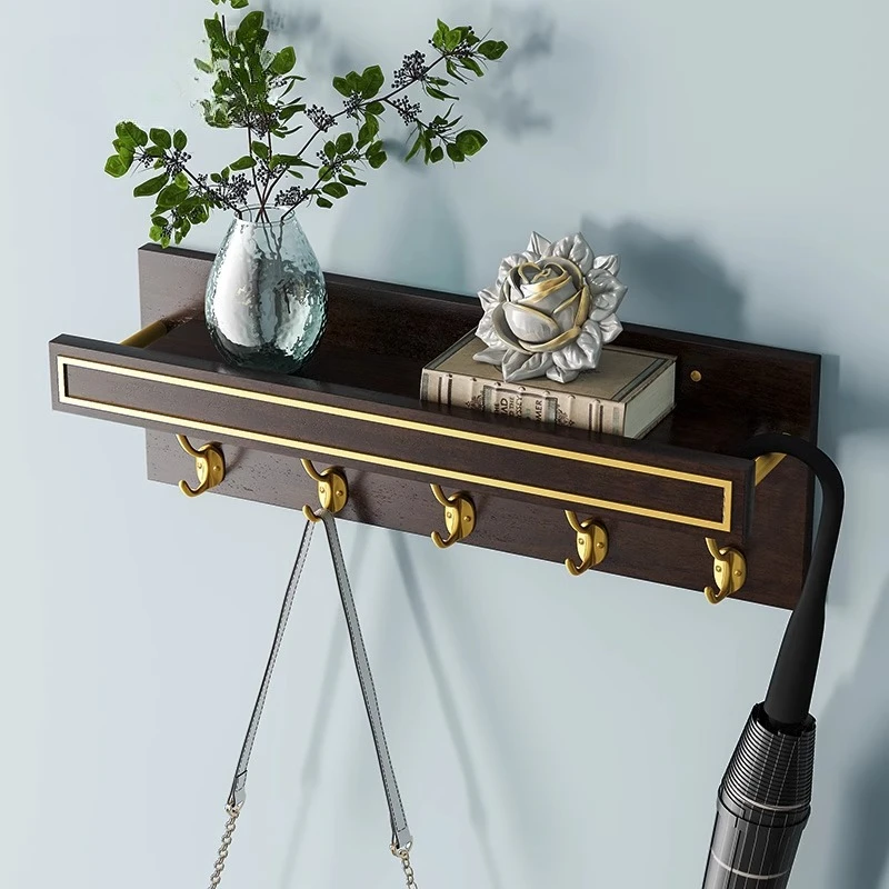 

Wall-Mounted Entryway Organizer Modern Farmhouse Coat Rack with Shelves Space Saving Wall Decor for Living Room & Bedroom