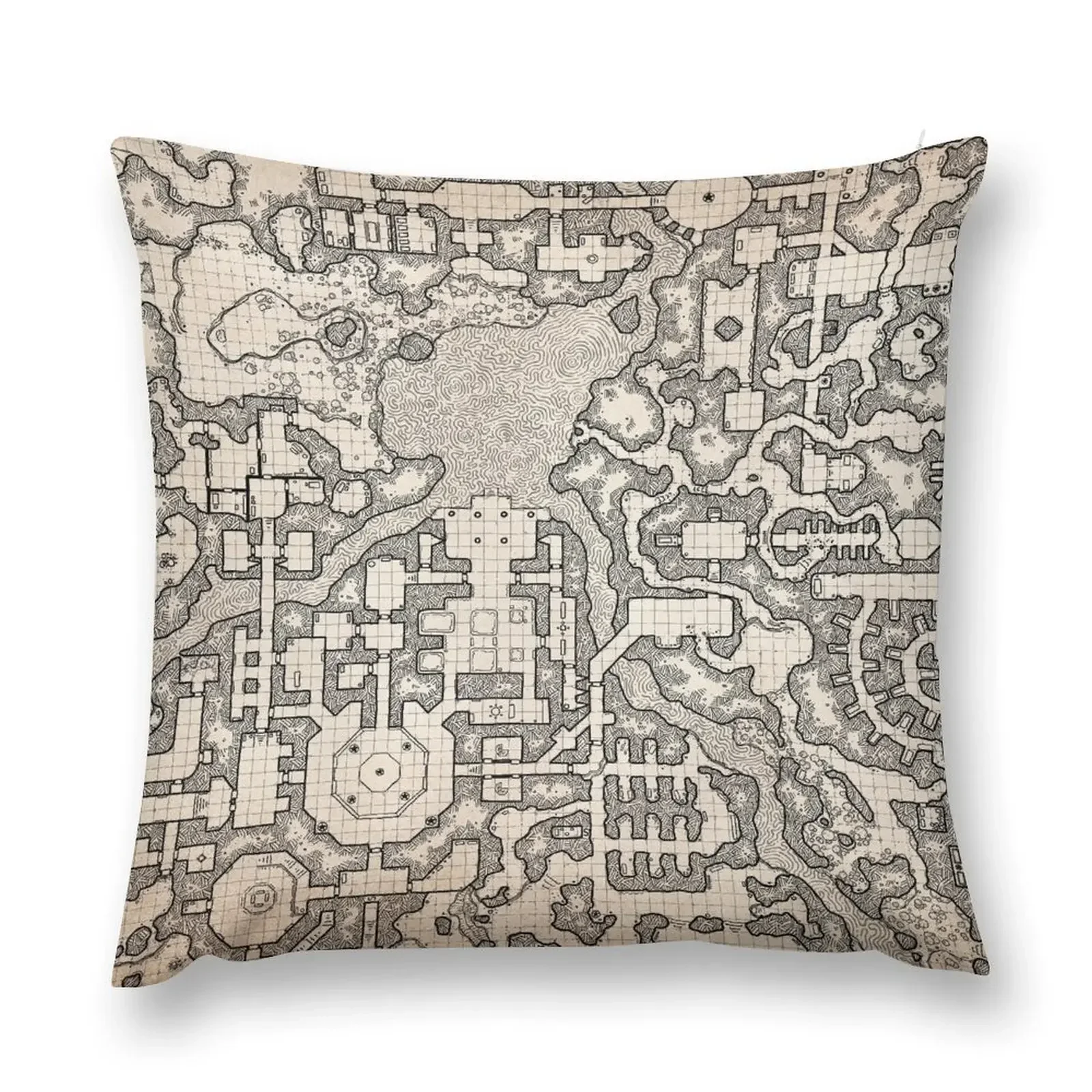 The Winter Tombs - a massive dungeon complex by Dyson Logos Throw Pillow Decorative Pillow Covers For Sofa Cushions pillow