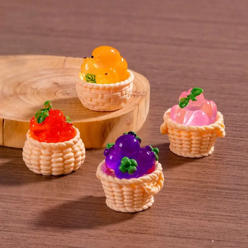 

2 шт. мини 1/12 милый кукольный домик имитация рамы из ротанга из смолы ручной работы для хранения фруктов и овощей бамбуковая корзина украшение для куклы