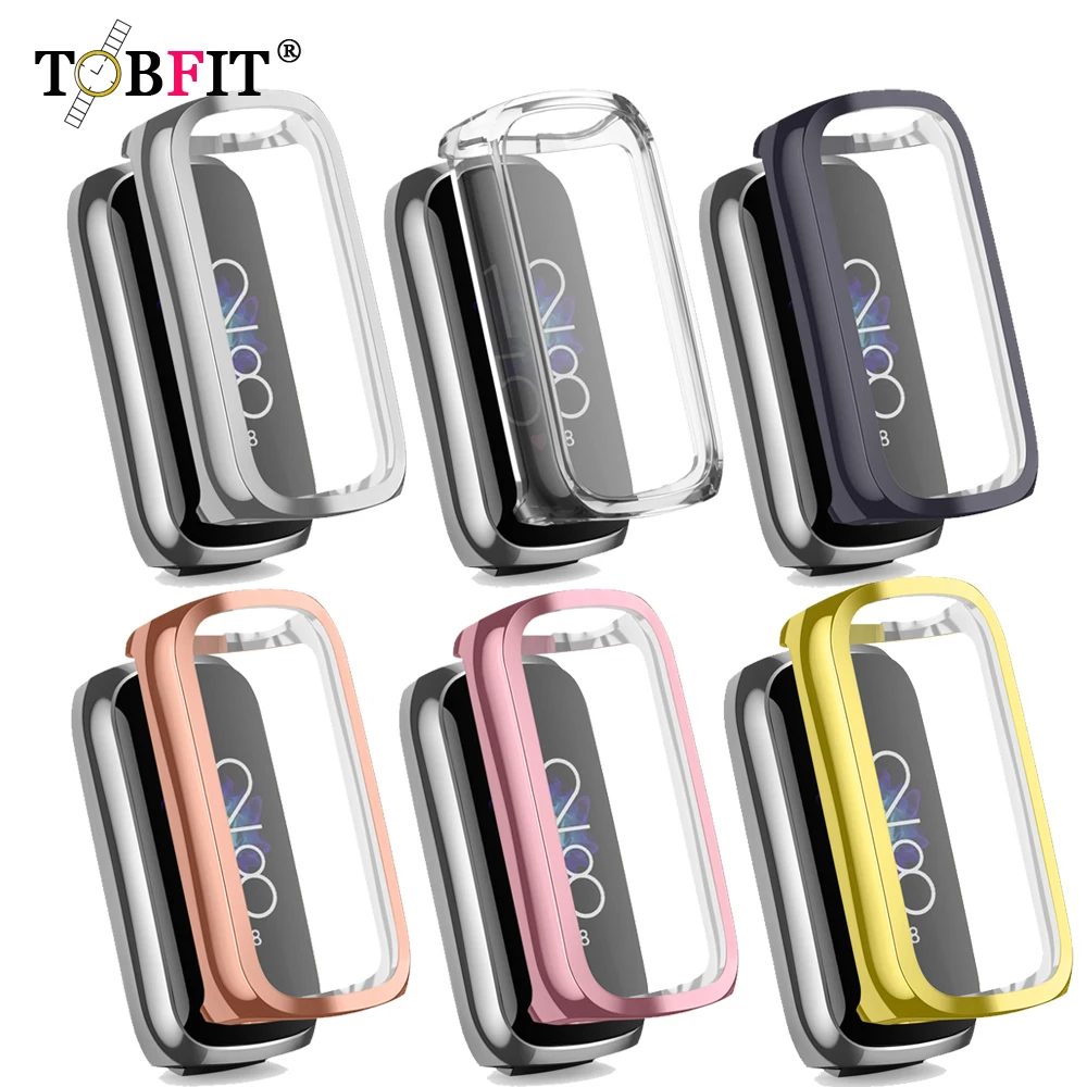 Защитный чехол с полным покрытием для Fitbit Luxe, Ультратонкий защитный чехол из ТПУ Для Fitbit Luxe, чехол-бампер