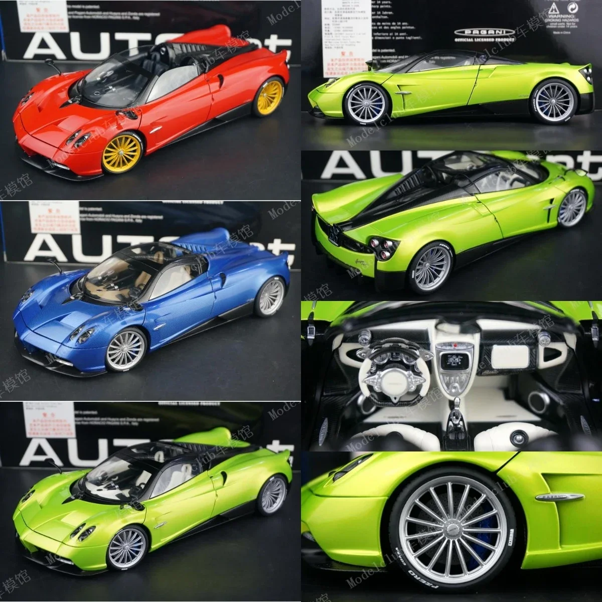 

Autoart 1:18 Huayra Roadster Simulation Limited Edition All Open Alloy Metal Static Car Model Toy Gift